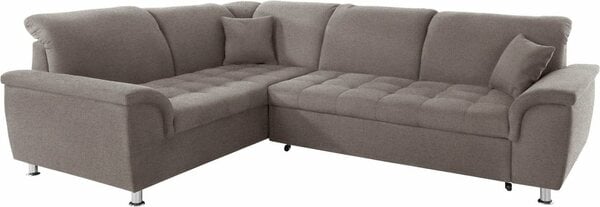 Bild 1 von DOMO collection Ecksofa Franzi, wahlweise mit Kopfteilverstellung (dann Breite: 275 cm), Grau