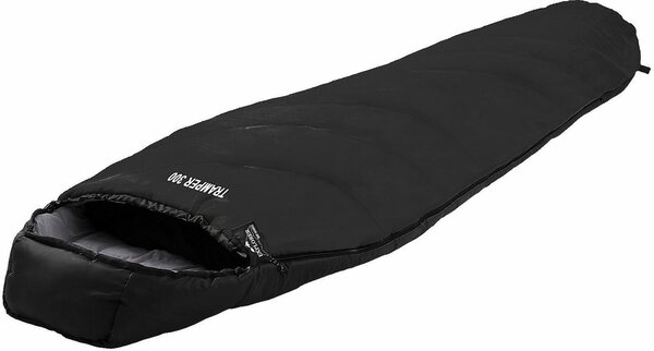 Bild 1 von EXPLORER Mumienschlafsack Tramper 300 Camping Schlafsack 230x80x55cm Outdoor -16°C, Schwarz