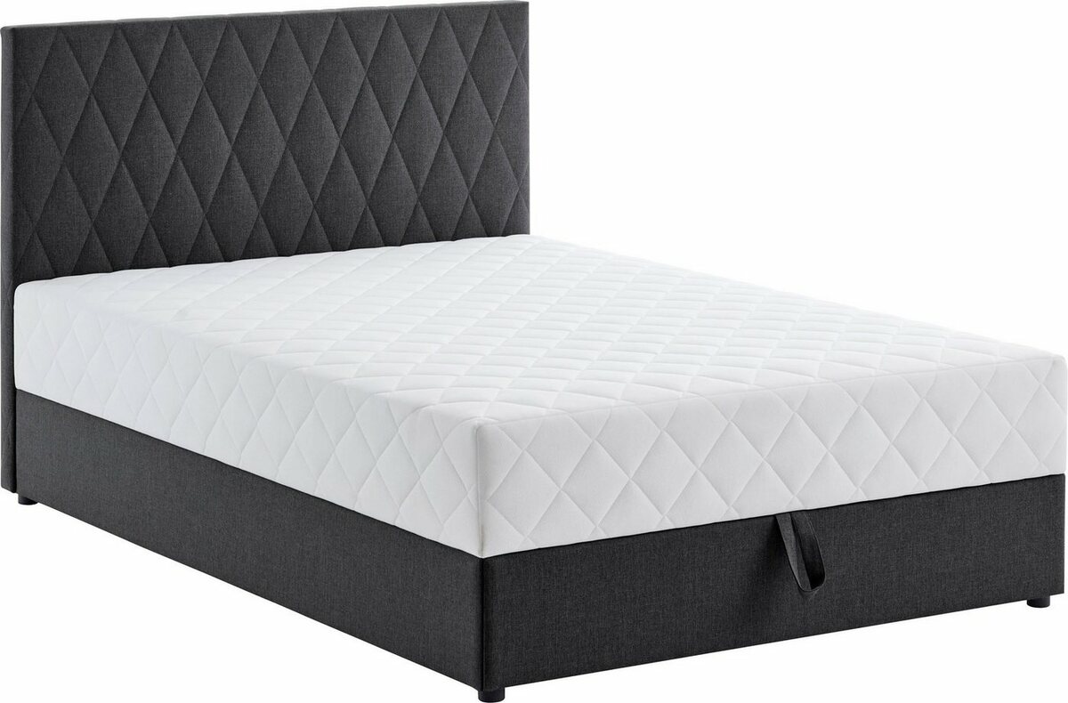Bild 1 von ATLANTIC home collection Boxbett Benita, mit Taschen-Federkernmatratze und Bettkasten, Grau