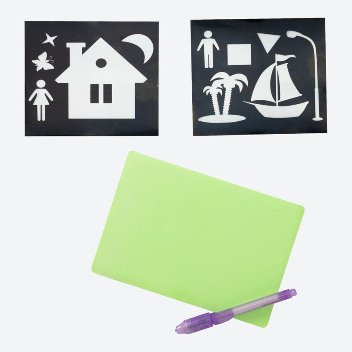Bild 1 von Leuchttafel mit Stift und 2 Schablonen