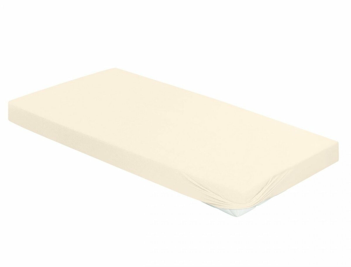 Bild 1 von Spannbettlaken Jupiter 8 in Gr. 90x200, 140x200 oder 180x200 cm, Irisette, Mako-Jersey, Gummizug: rundum, (1 Stück), aus Baumwolle, für Matratzen bis 23 cm Höhe, Bettlaken, Spannbetttuch, Beige