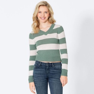 Damen-Pullover mit Streifenmuster