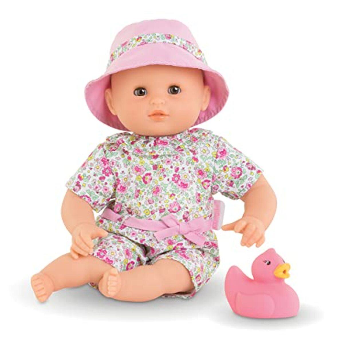 Bild 1 von Corolle 9000100600 - Ma Premiere Poupee Badebaby Coralie, Weichkörper-Badepuppe mit Badetier, Schlafaugen, Vanilleduft, abnehmbare Kleider, 30cm, ab 18 Monaten