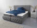 Bild 1 von Places of Style Boxspringbett Alaric, wahlweise mit und ohne Leuchten, Obermatratze Tonnentaschenfederkern, Grau|silberfarben