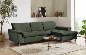 DOMO collection Ecksofa Franzi, wahlweise mit Kopfteilverstellung (dann Tiefe: 170 cm), Grün