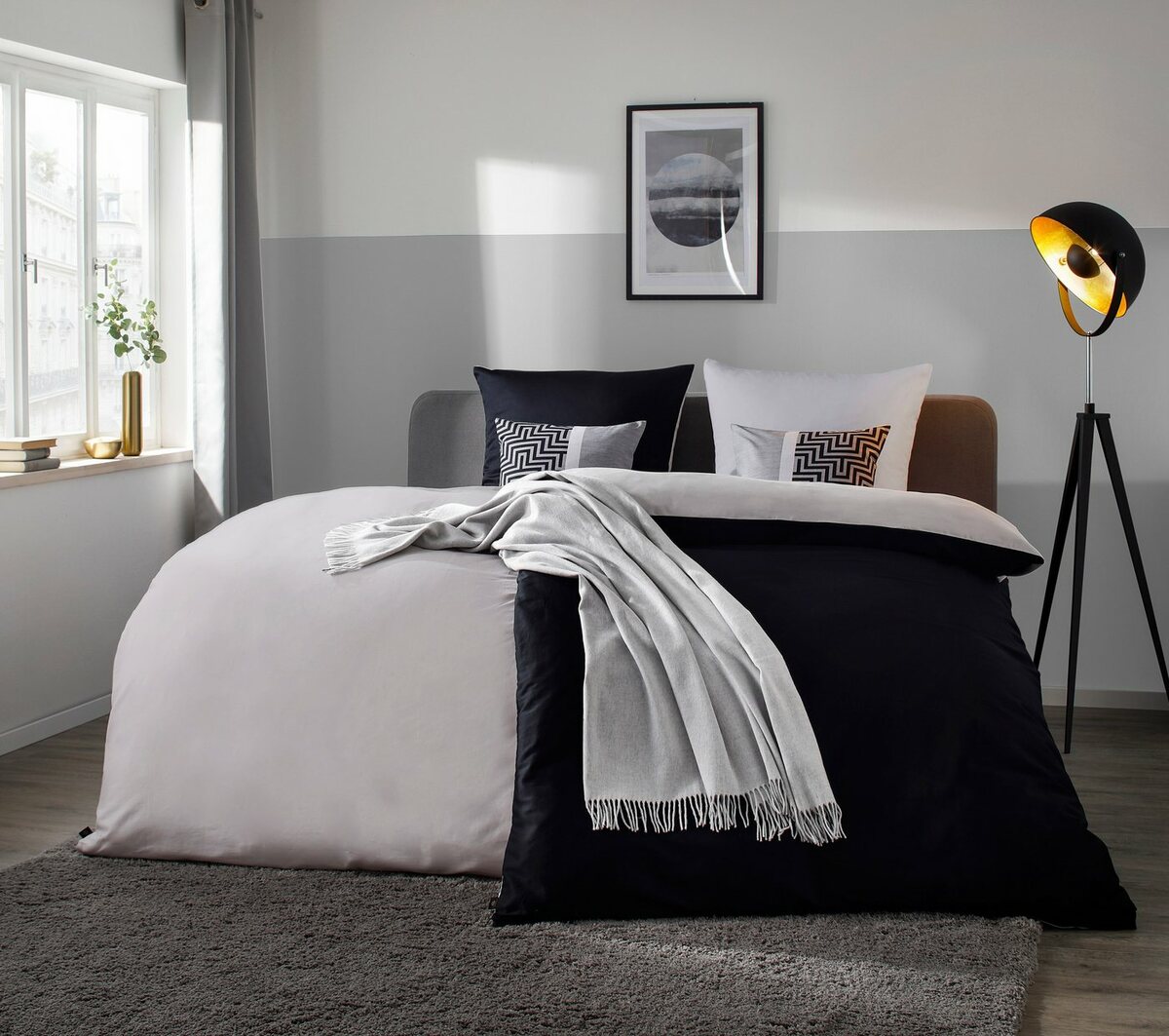 Bild 1 von Wohndecke Plaid Sofia, Leonique, mit tollen Fransen, Kuscheldecke, Grau