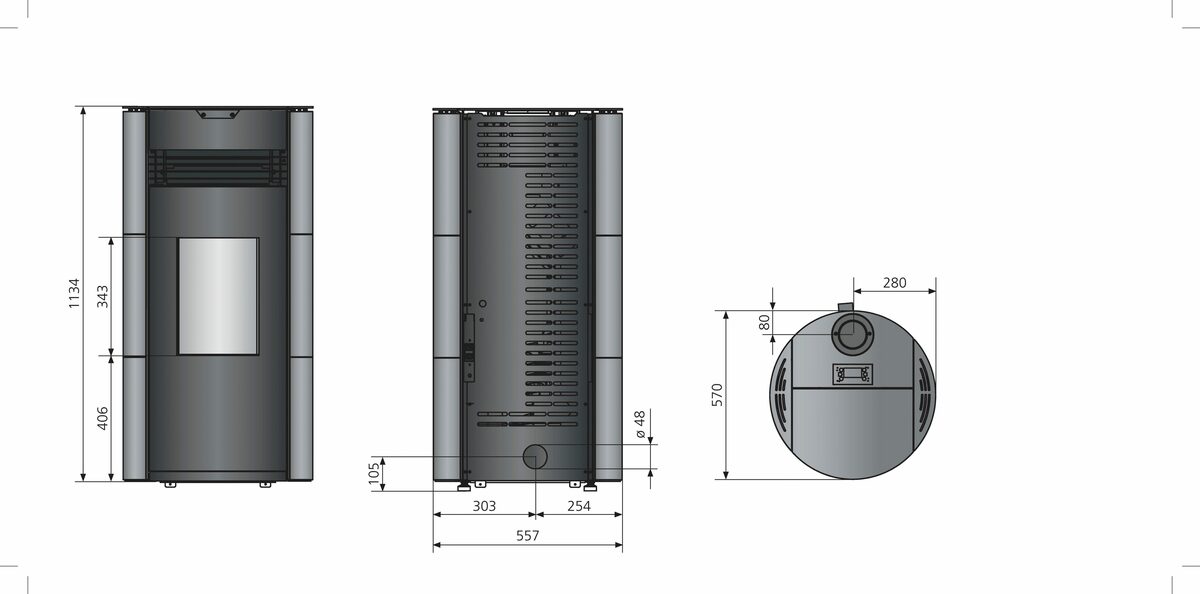 Bild 3 von JUSTUS Pelletofen Norta, 8 kW, Zeitbrand, (1-tlg)