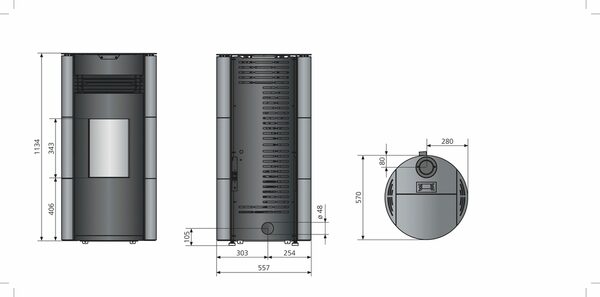 Bild 3 von JUSTUS Pelletofen Norta, 8 kW, Zeitbrand, (1-tlg)