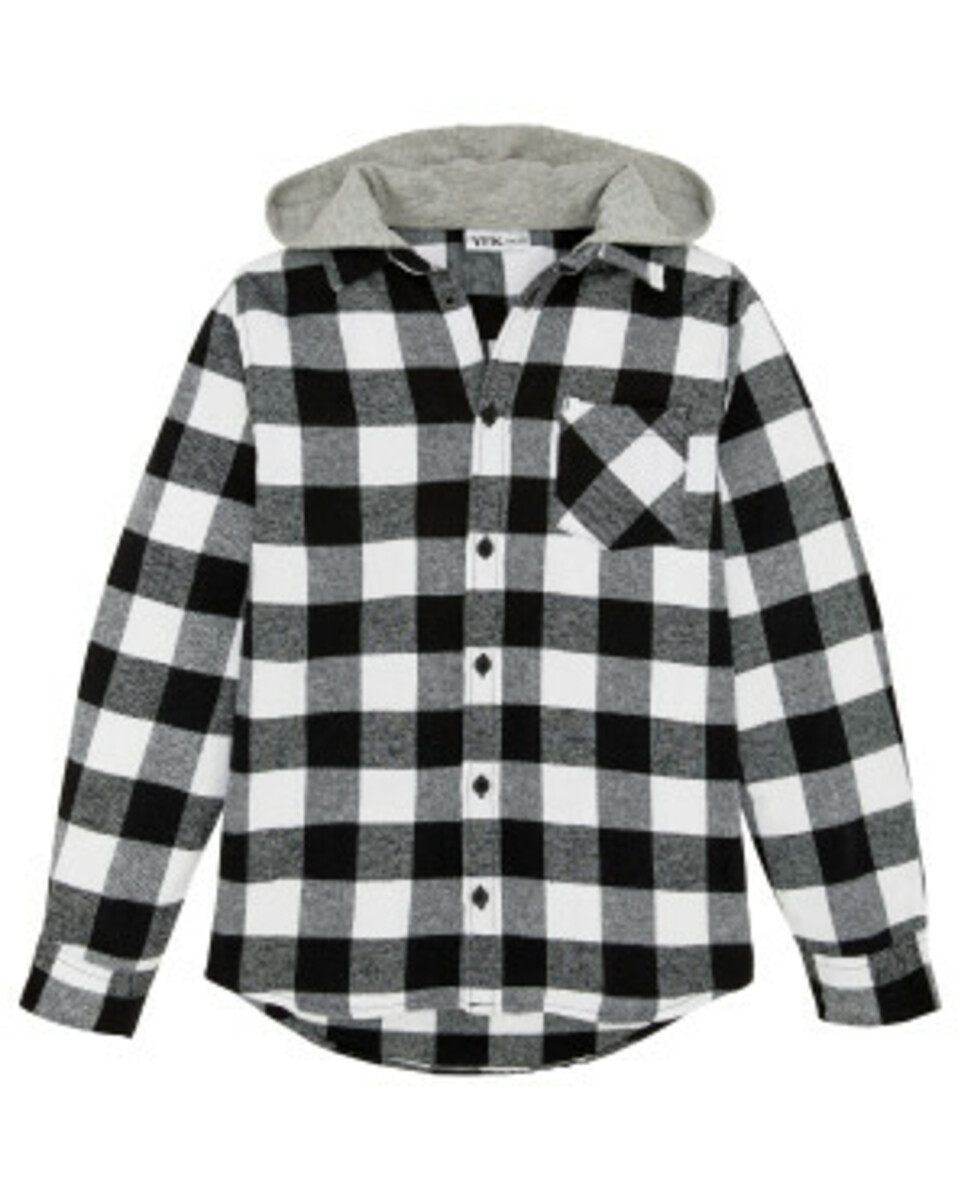 Bild 1 von Flanellhemd mit Kapuze
       
      Y.F.K. Brusttasche
   
      weiß kariert