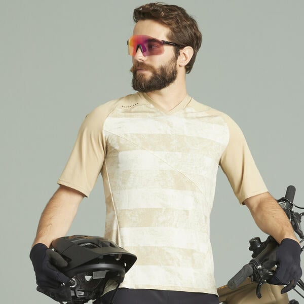 Bild 1 von Radtrikot kurzarm MTB Feel All Mountain beige Beige|schwarz