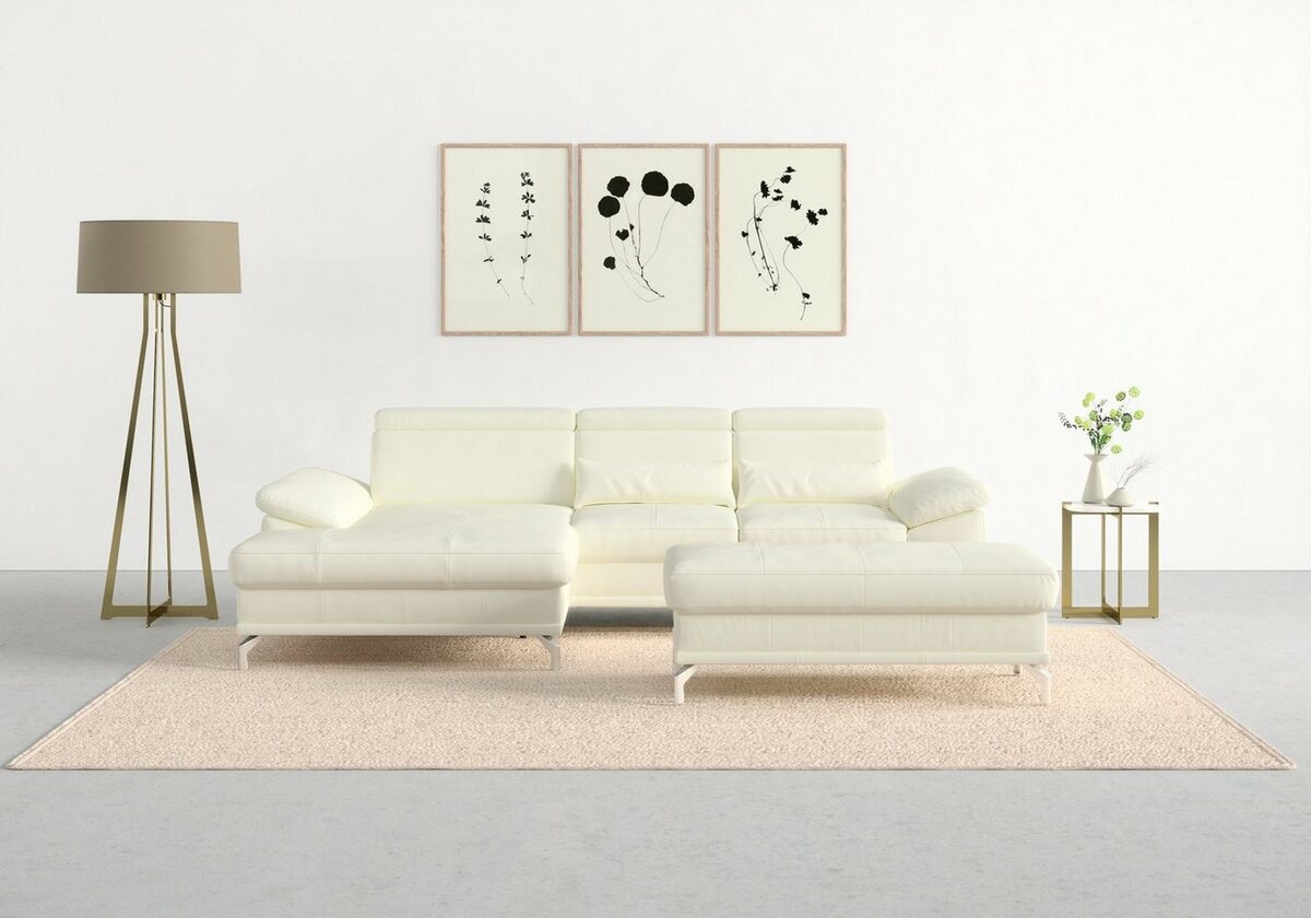 Bild 1 von sit&more Ecksofa Cabrio, mit Sitztiefen- und Armteilverstellung sowie Federkern, 2 Nierenkissen