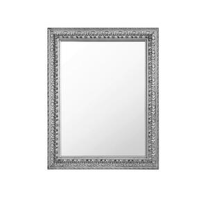 Carryhome Wandspiegel, Silber, Glas, Eukalyptusholz, massiv, rechteckig, 55x70x3 cm, Badezimmer, Badezimmerspiegel, Badspiegel