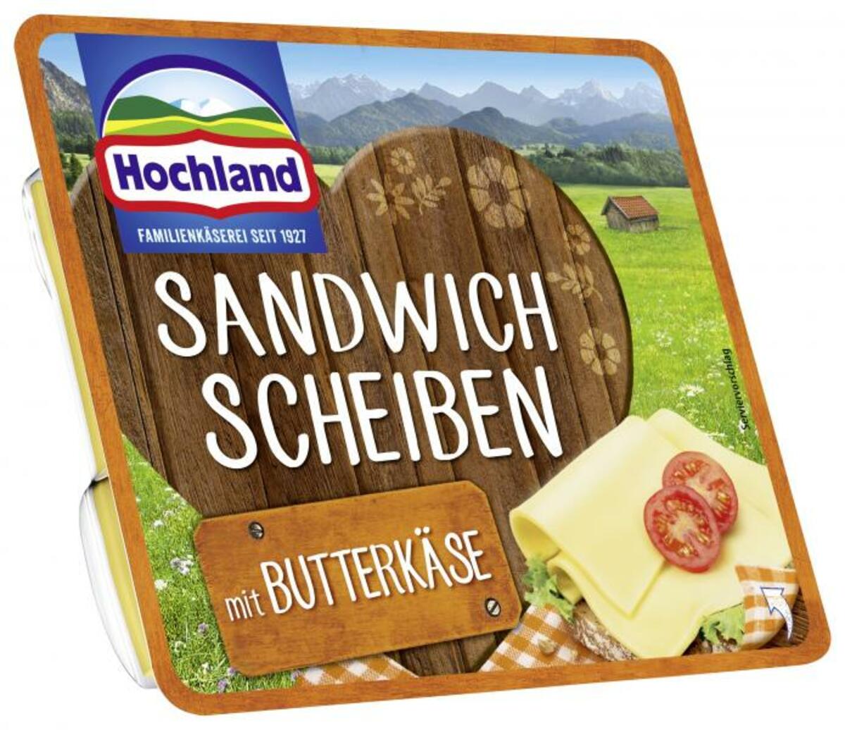 Bild 1 von Hochland Sandwich Scheiben mit Butterkäse
