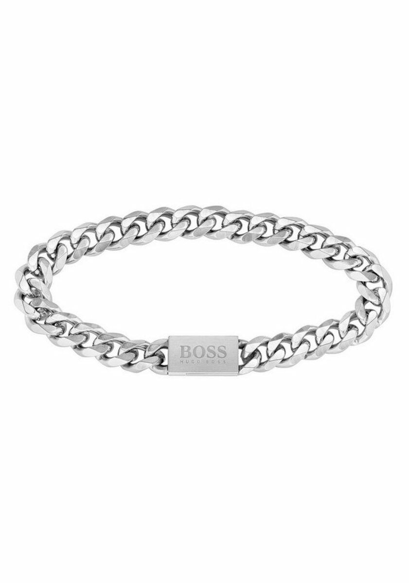 Bild 1 von BOSS Edelstahlarmband Schmuck Geschenk Armkette CHAIN LINK Panzerkette, Zu Hoodie, Shirt, Jeans, Sneaker! Anlass Geburtstag, Weihnachten, Silberfarben