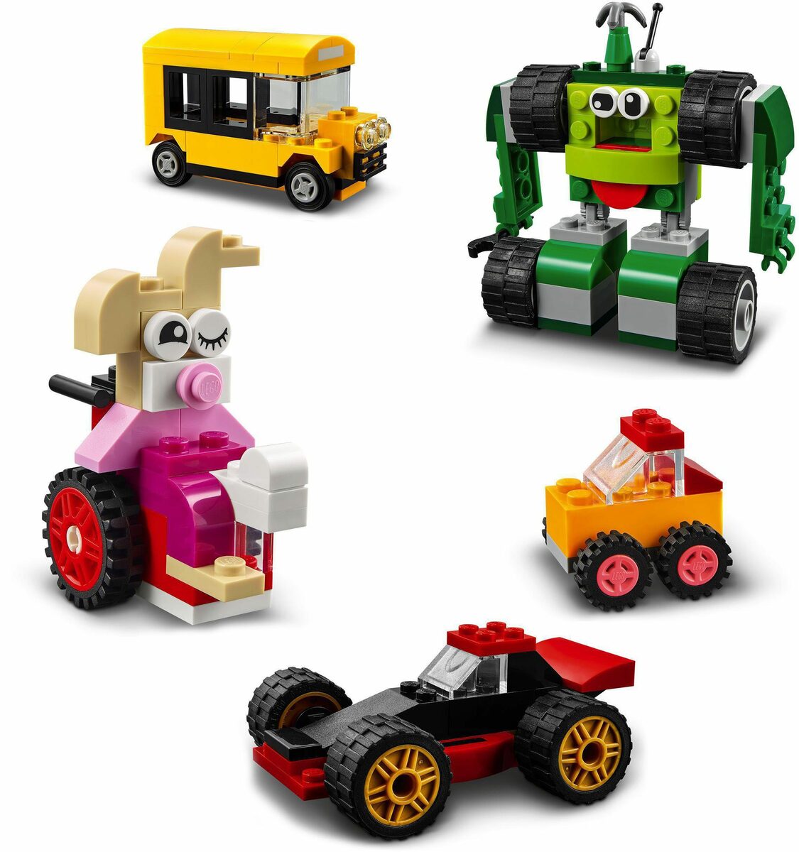 Bild 4 von LEGO® Konstruktionsspielsteine Steinebox mit Rädern (11014), LEGO® Classic, (653 St), Made in Europe