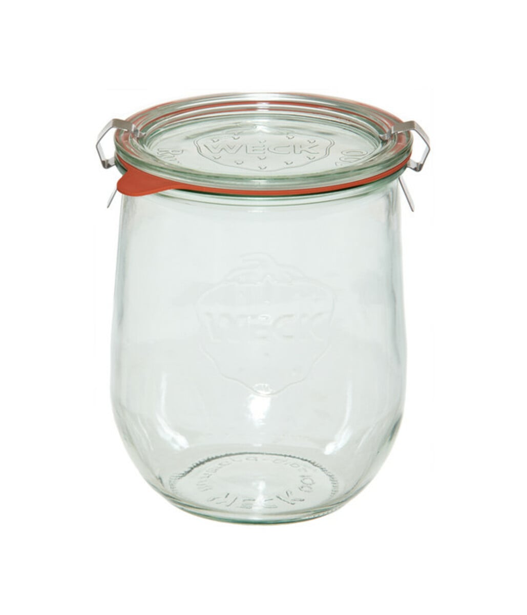 Bild 1 von Dehner WECK® Tulpenglas, 1000 ml, inkl. Einkochringe & Klammern, 4er-Set