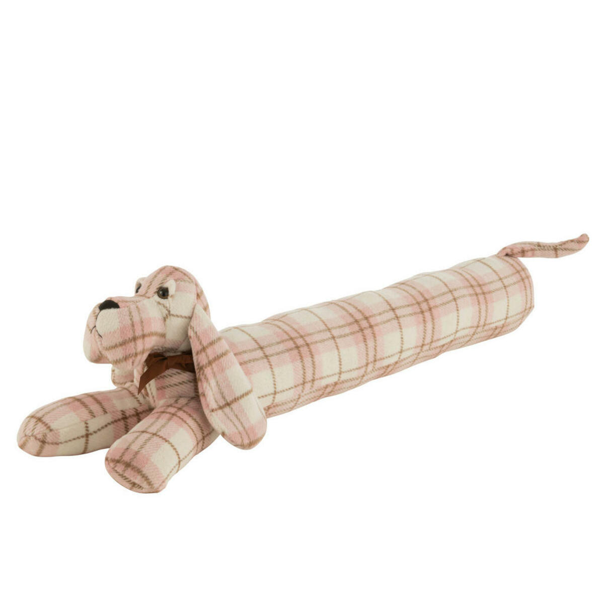 Bild 1 von Türstopper, Rosa, Weiß, Textil, Füllung: Sand, 10x23 cm, Teppiche & Böden, Bodenbeläge, Bodenzubehör, Türstopper