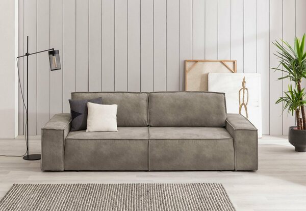 Bild 1 von Home affaire 3-Sitzer SHERWOOD, nachts: Schlafsofa (Liegefläche 200x136 cm), tagsüber: 3-Sitzer-Sofa., Grau