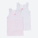 Bild 1 von Mädchen-Unterhemd mit Zierschleife, 2er-Pack