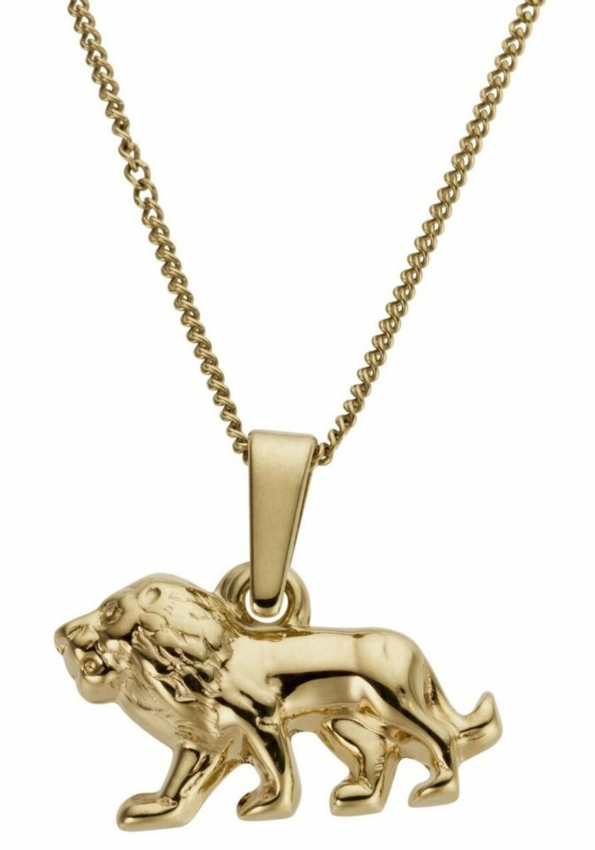 Bild 1 von Firetti Kettenanhänger Schmuck Geschenk, Anhänger Löwe, Anlass Geburtstag Weihnachten, Perfekt zu Kleid, Shirt, Jeans, Sneaker! BLACK FRIDAY, Gelb|goldfarben