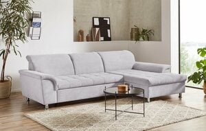 DOMO collection Ecksofa Franzi, wahlweise mit Kopfteilverstellung (dann Tiefe: 170 cm), Grau