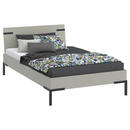 Bild 1 von Xora Bett Primolar, Hellgrau, Metall, 120x200 cm, in verschiedenen Holzdekoren erhältlich, Größen für Lattenrost geeignet, Schlafzimmer, Betten, Futonbetten