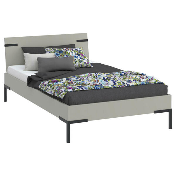 Xora Bett Primolar, Hellgrau, Metall, 120x200 cm, in verschiedenen ...