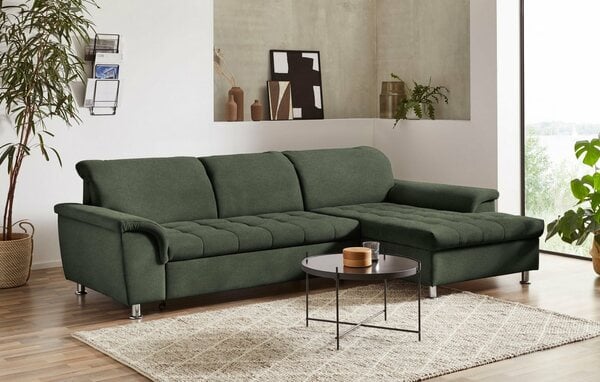 Bild 1 von DOMO collection Ecksofa Franzi, wahlweise mit Kopfteilverstellung (dann Tiefe: 170 cm), Grün