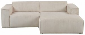 Andas Ecksofa Noord, in besonderer Optik, schöner Sitzkomfort und Keder Verarbeitung, Beige