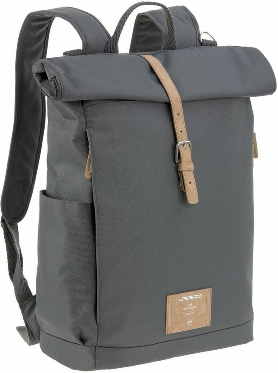 Bild 1 von LÄSSIG Wickelrucksack Green Label, Rolltop, anthracite, PETA-approved vegan, zum Teil aus recyceltem Material, Grau