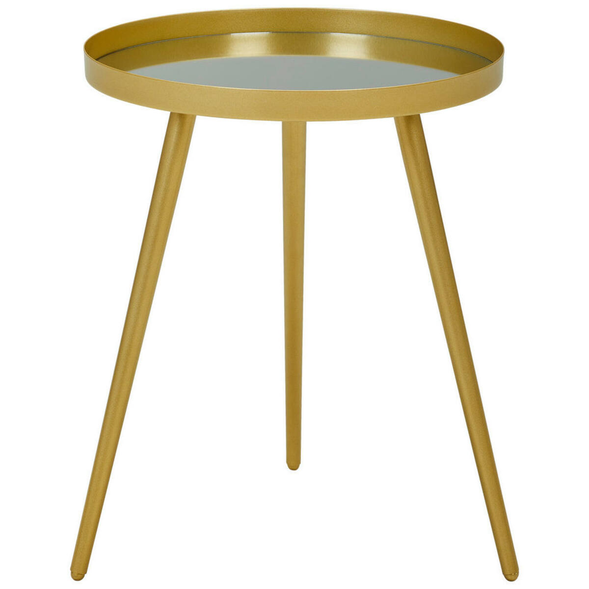 Bild 1 von Carryhome Beistelltisch, Gold, Metall, Glas, rund, konisch, 40x50.5 cm, Bsci, einfacher Aufbau, Wohnzimmer, Wohnzimmertische, Beistelltische