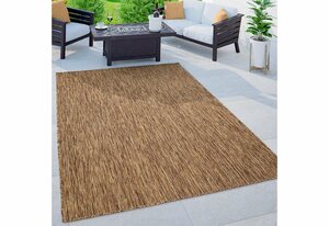 Teppich Venedig, Home affaire, rechteckig, Höhe: 4 mm, Flachgewebe, Sisal-Optik, meliert, UV-beständig, Outdoor geeignet, Braun