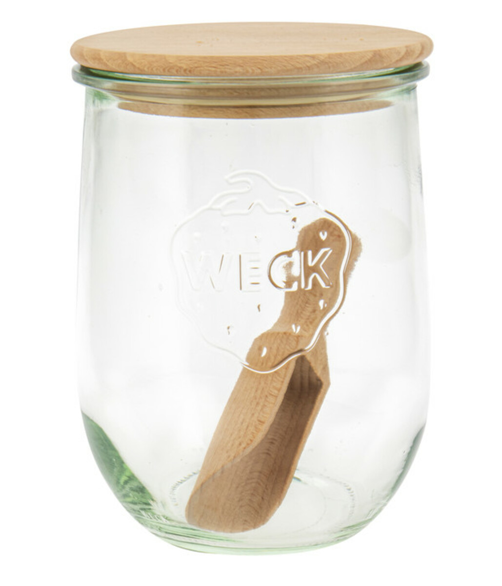 Bild 1 von WECK® Tulpenglas, inkl. Holzdeckel und Schäufelchen, 1000 ml