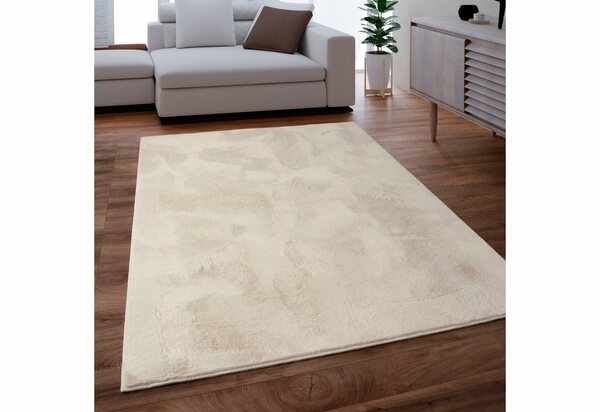 Bild 1 von Fellteppich Kunstfell Soft 380, Paco Home, rechteckig, Höhe: 19 mm, Langflor, Kuschelteppich - besonders weich, Uni-Farben, Beige