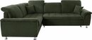 Bild 1 von DOMO collection Ecksofa Franzi, wahlweise mit Kopfteilverstellung (dann Breite: 275 cm), Grün