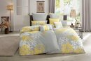 Bild 1 von Bettwäsche Susan in Gr. 135x200 oder 155x220 cm, Home affaire, Linon, 2 teilig, Bettwäsche mit Baumwolle, romantische Bettwäsche mit Blumen, Gelb|grau