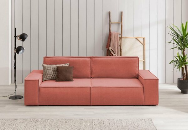 Bild 1 von Home affaire 3-Sitzer SHERWOOD, nachts: Schlafsofa (Liegefläche 200x136 cm), tagsüber: 3-Sitzer-Sofa., Rot