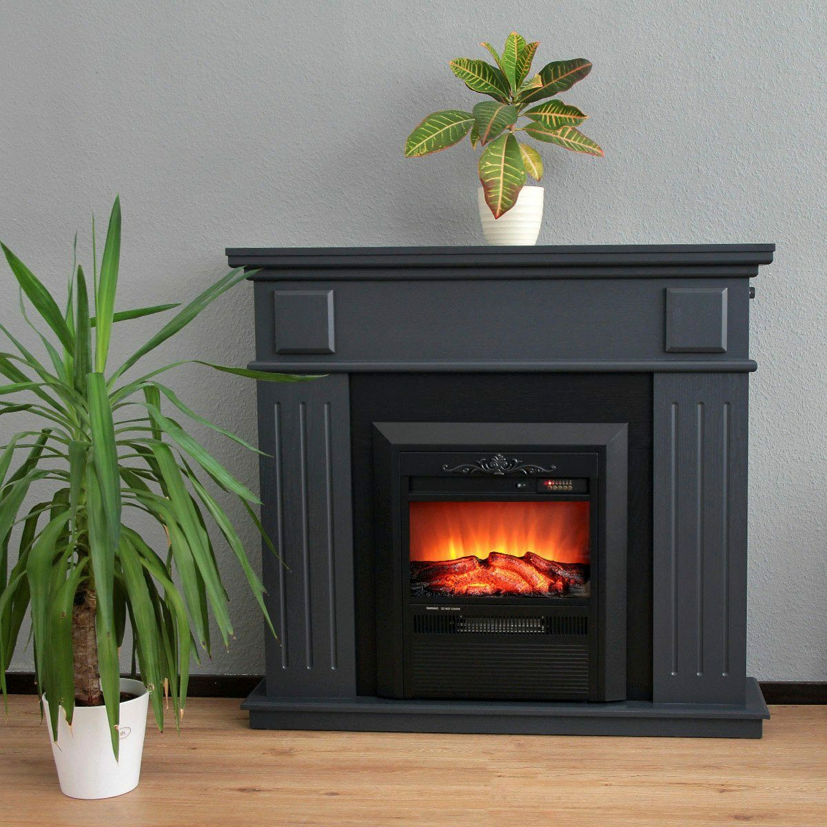 Bild 2 von Heathus Elektrokamin Kiel S, zuschaltbarer Heizlüfter 1750/2000W, inkl. Fernbedienung