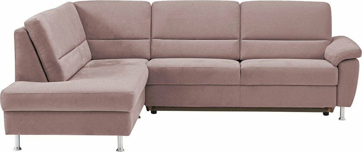 Bild 1 von CALIZZA INTERIORS Ecksofa Onyx, Ottomane links oder rechts, wahlweise mit Bettfunktion, Breite 257 cm, Rosa