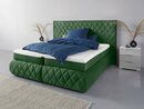 Bild 1 von Places of Style Boxspringbett Alaric, wahlweise mit und ohne Leuchten, Obermatratze Tonnentaschenfederkern, Grün|schwarz