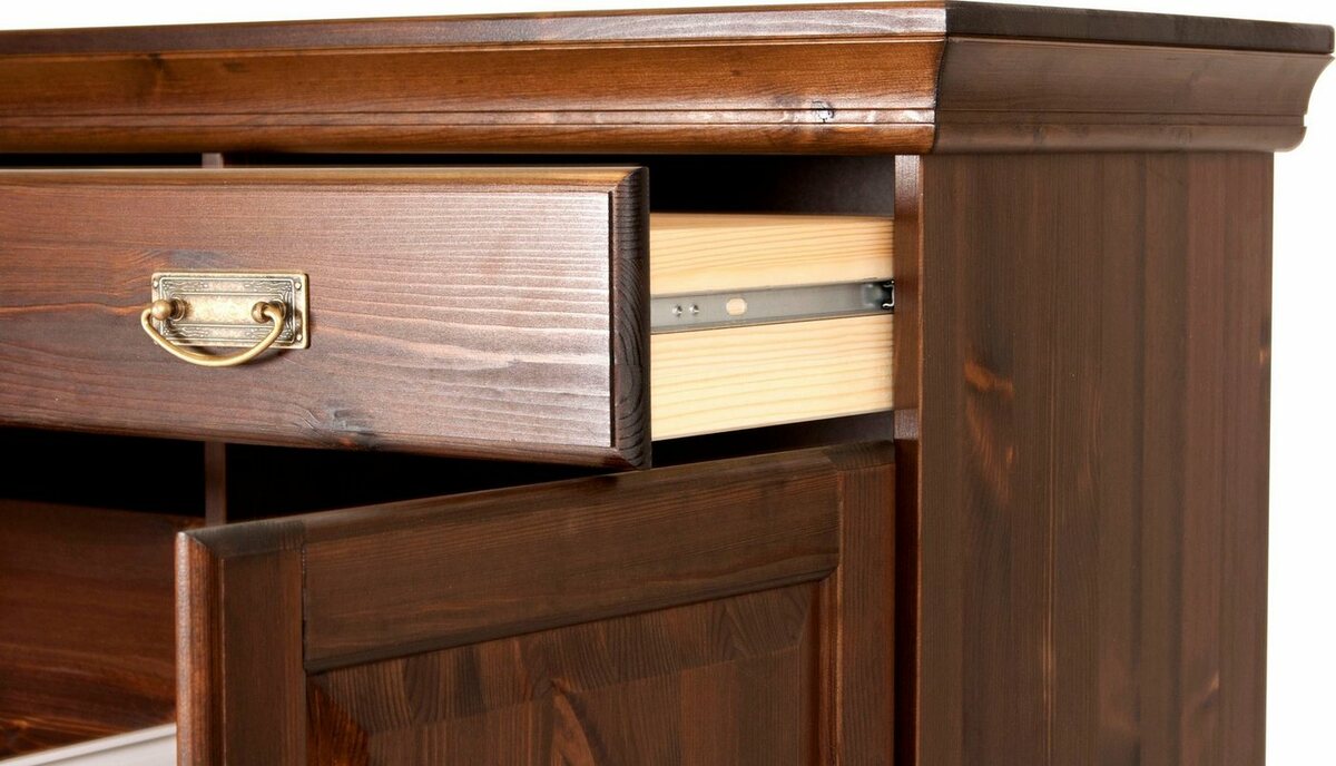 Bild 1 von Home affaire Buffet Ruegen aus Massivholz, im Landhausstil, Braun