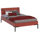 Bild 1 von Xora Bett Primolar, Rot, Koralle, Metall, 120x200 cm, in verschiedenen Holzdekoren erhältlich, Größen für Lattenrost geeignet, Schlafzimmer, Betten, Futonbetten