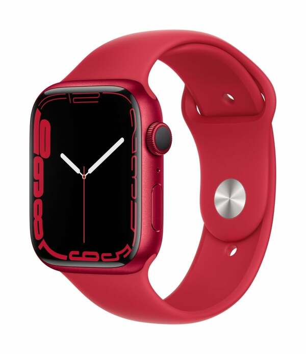 Bild 1 von Watch Series 7 GPS, 45mm Aluminiumgehäuse, mit Sportarmband, PRODUCT(RED)