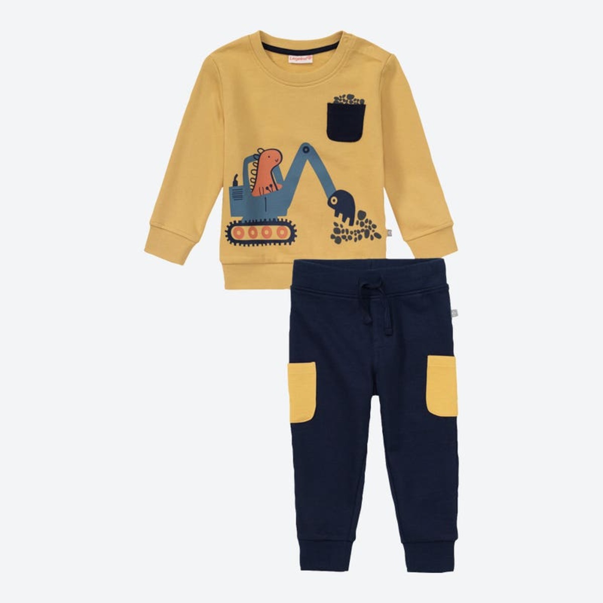 Bild 1 von Baby-Jungen-Set mit Bagger-Aufdruck, 2-teilig