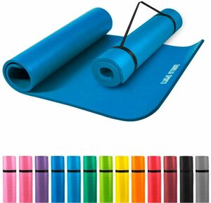 GORILLA SPORTS Yogamatte Schwarz 190 x 100 x 1,5 cm, Blau