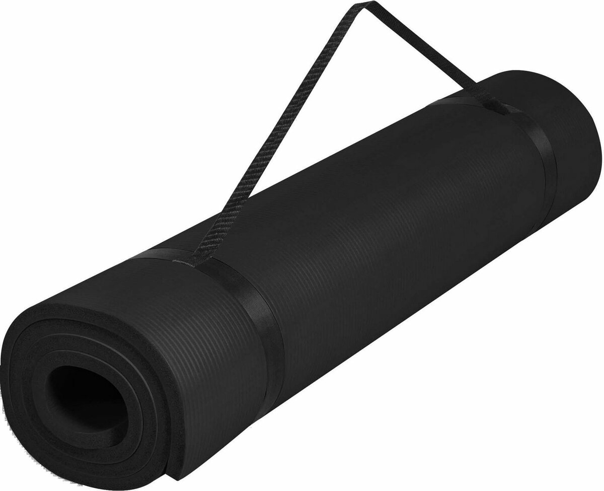 Bild 1 von GORILLA SPORTS Yogamatte Schwarz 190 x 100 x 1,5 cm, Schwarz