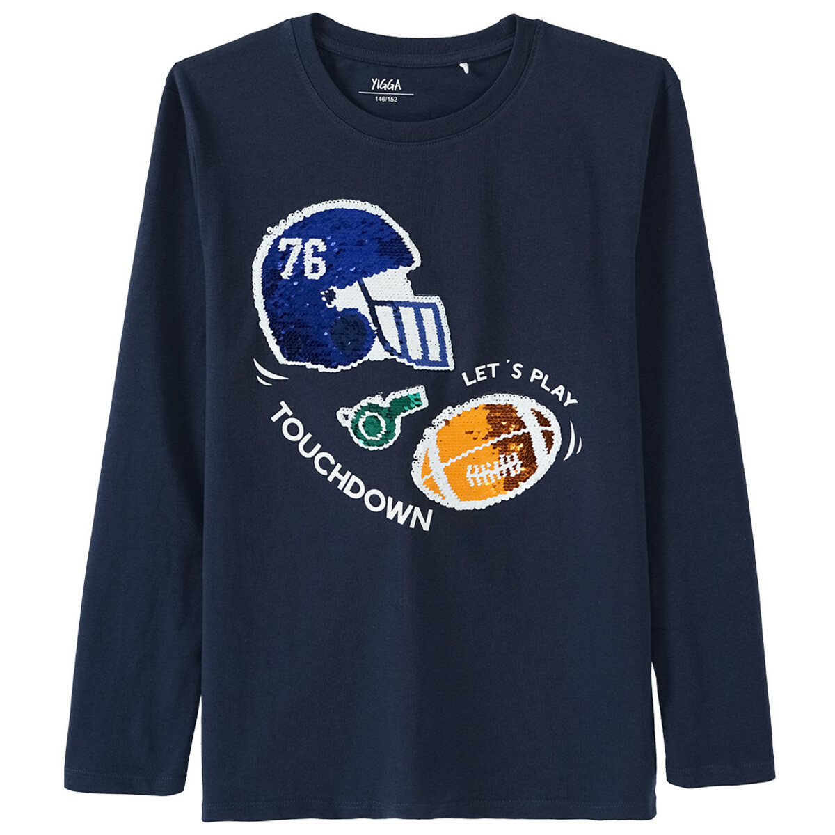 Bild 1 von Jungen Langarmshirt mit Wendepailletten DUNKELBLAU