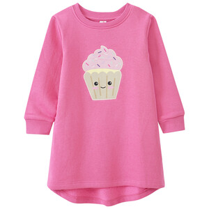 Mädchen Sweatkleid mit Cupcake-Applikation