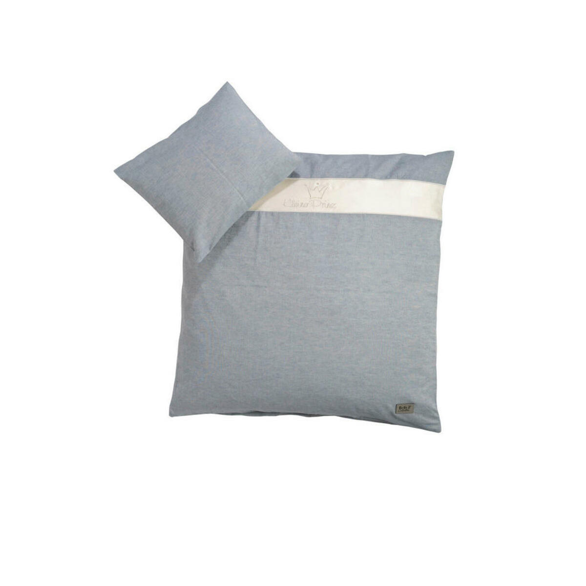 Bild 1 von Bebe's Collection Babybettwäsche Prinz & Prinzessin 2023, Blau, Textil, 80 cm, Oeko-Tex® Standard 100, edel glänzend, Babyheimtextilien, Babybettausstattung, Babybettwäsche