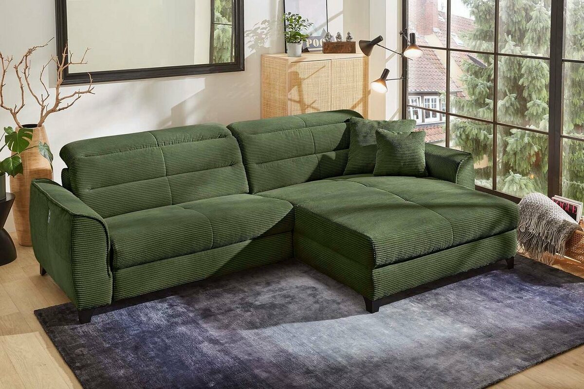 Bild 1 von Jockenhöfer Gruppe Ecksofa Double One, mit 2x 120cm breite, elektromotorische Relaxfunktionen, Grün